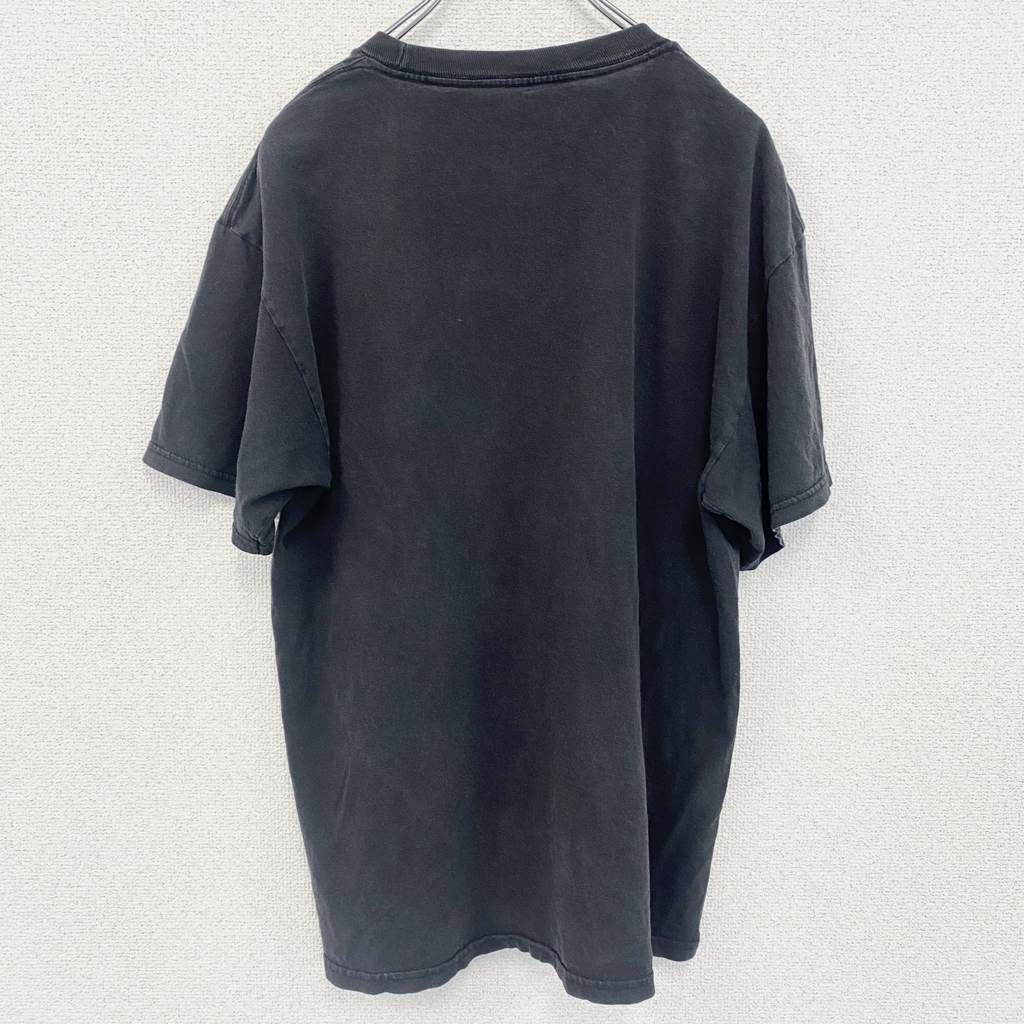 古着 used　半袖アニメプリントTシャツ　ドラゴンボール　孫悟空　フリーザ　黒　ブラック　クルーネック　レトロデザイン　Lサイズ