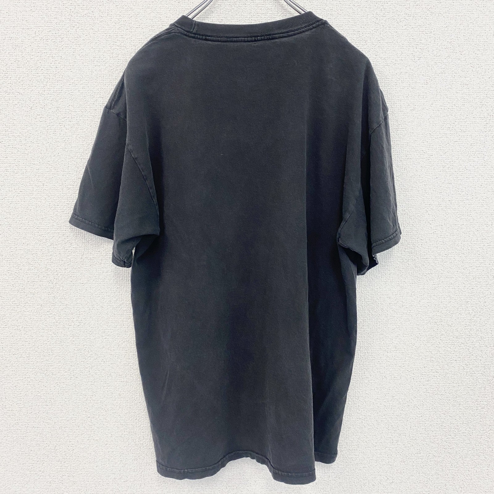 古着 used　半袖アニメプリントTシャツ　ドラゴンボール　孫悟空　フリーザ　黒　ブラック　クルーネック　レトロデザイン　Lサイズ