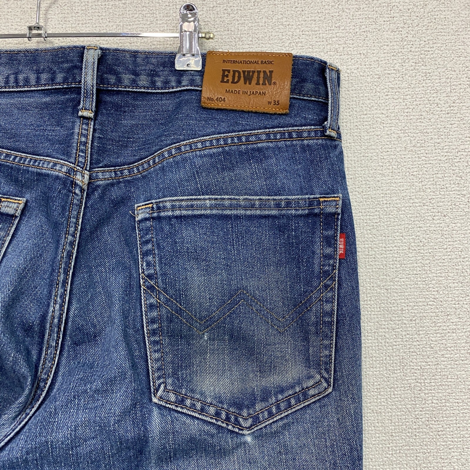 EDWIN　エドウィン　404　デニムパンツ/ジーンズ　ジップフライ　フェード　インディゴ　W35サイズ