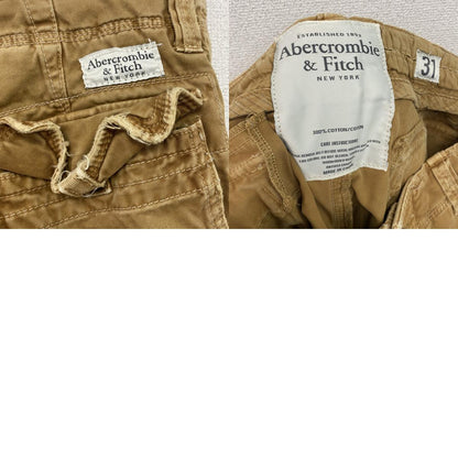 Abercrombie&Fitch　アバクロンビー&フィッッチ　ハーフカーゴパンツ/ショートパンツ　ボタンフライ　茶色　ブラウン　31サイズ