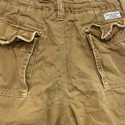 Abercrombie&Fitch　アバクロンビー&フィッッチ　ハーフカーゴパンツ/ショートパンツ　ボタンフライ　茶色　ブラウン　31サイズ