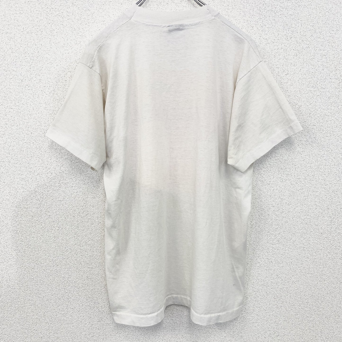 古着 used　FURUIT OF THE LOOM　半袖プリントTシャツ　US製　カジュアル　レトロ　クルーネック　白　Lサイズ