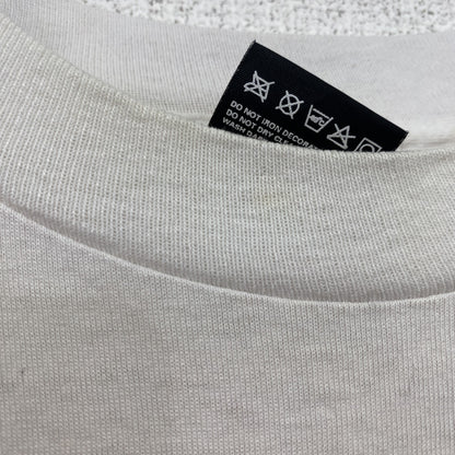 古着 used　FURUIT OF THE LOOM　半袖プリントTシャツ　US製　カジュアル　レトロ　クルーネック　白　Lサイズ