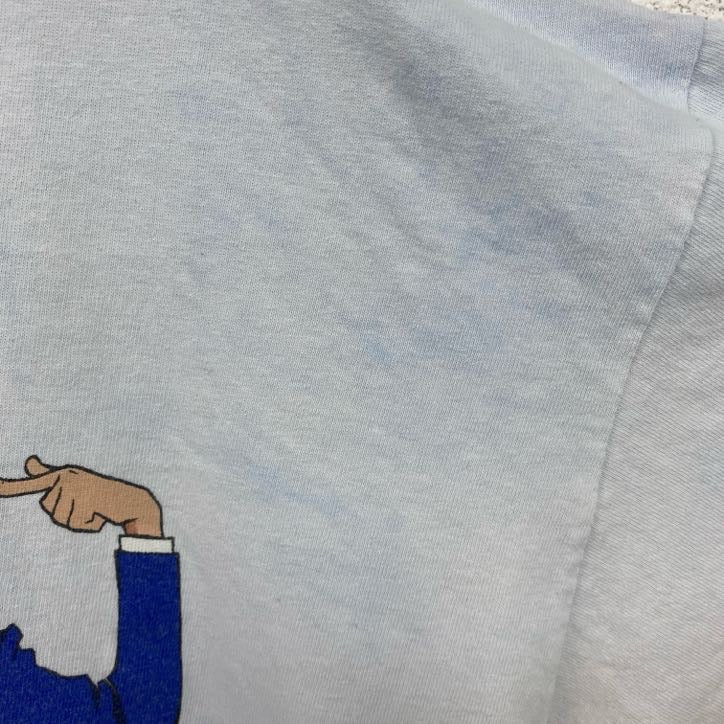 古着 used　半袖アニメプリントTシャツ　ハンターハンター　水色　ライトブルー　クルーネック　100％コットン　Lサイズ