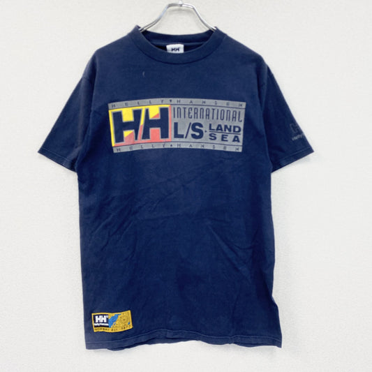 90s　HELLY HANSEN　ヘリーハンセン　半袖プリントTシャツ　ヴィンテージ　紺　ネイビー
