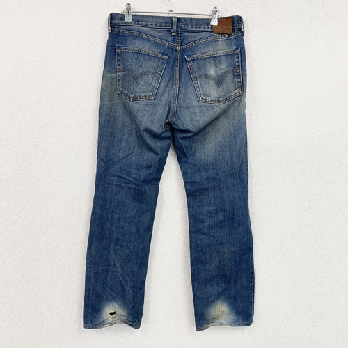 00s　Levi’ｓ　リーバイス　502　デニムパンツ/ジーンズ　縦落ち　ヒゲ　ジップフライ　インディゴ　W34サイズ