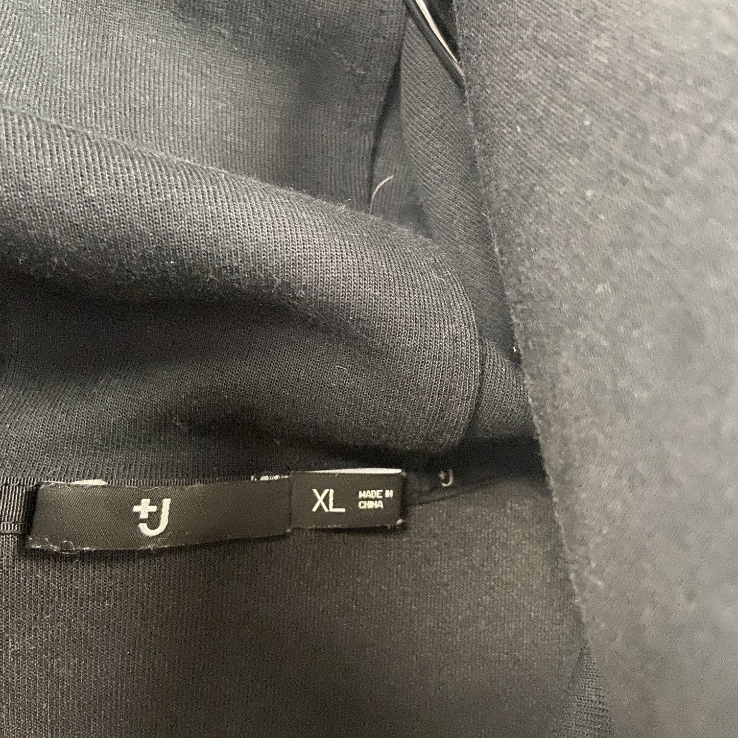 UNIQLO＋J　ユニクロ　スウェットパーカー/フーディー　黒　ブラック　XLサイズ