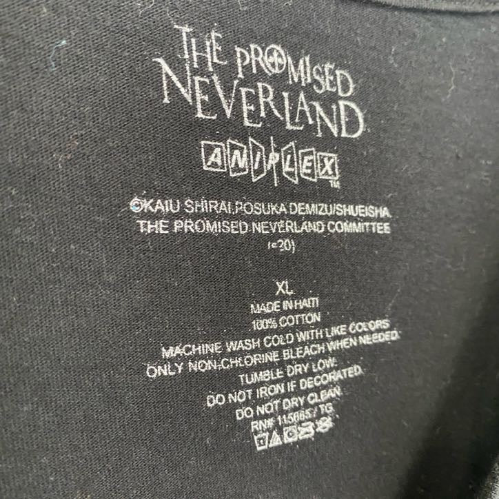 古着 used　約束のネバーランド　THE PROMISED NEVERLAND　半袖アニメキャラプリントTシャツ　XLサイズ