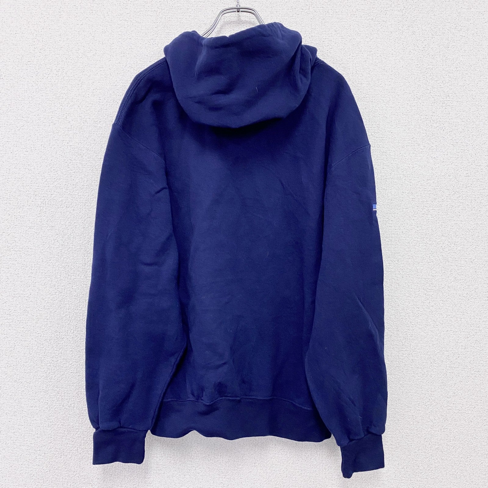 00s　RUSSELL　ラッセル　スウェットパーカー/フーディー　前V　ヴィンテージ　紺　ネイビー　XLサイズ