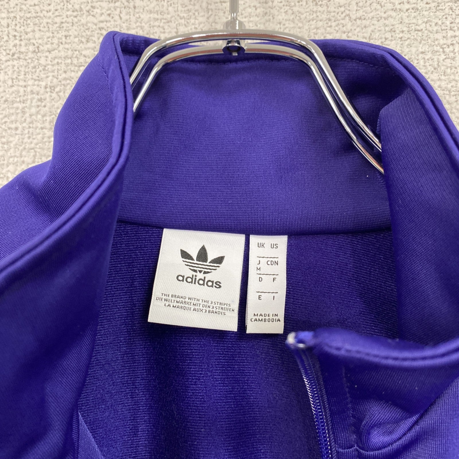 adidas　アディダス　トラックジャケット/ジャージ　トレフォイルロゴ　青　ブルー　Mサイズ