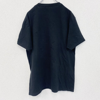 古着 used　半袖アニメプリントTシャツ　ナルト　サスケ　カカシ　黒　ブラック　レトロデザイン　クルーネック　Lサイズ