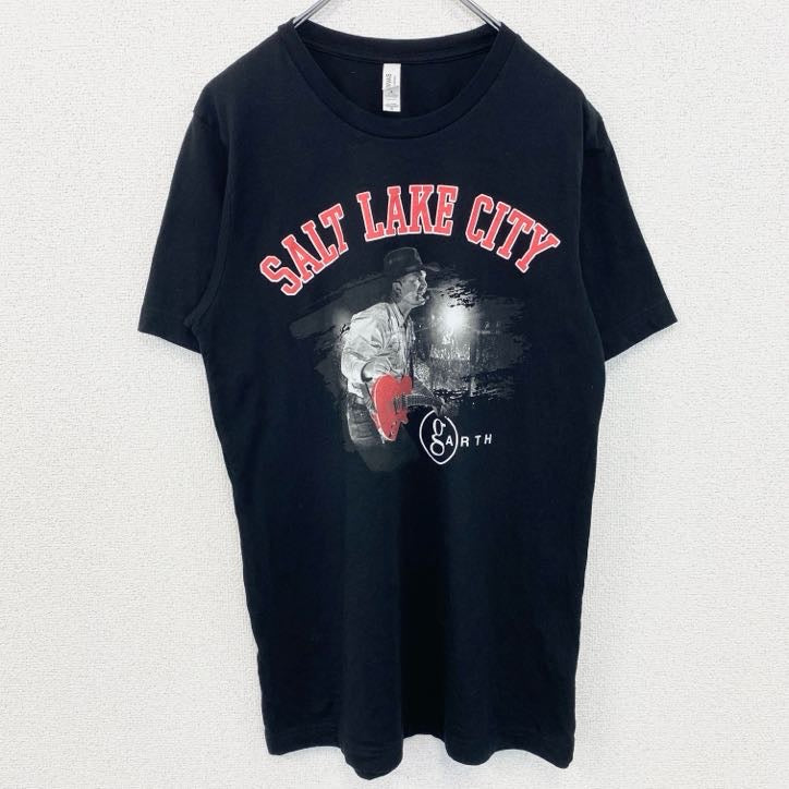 古着 used　CANVAS　GARTH BROOKS　半袖スタジアムツアーTシャツ　SALT LAKE CITY　黒　Mサイズ