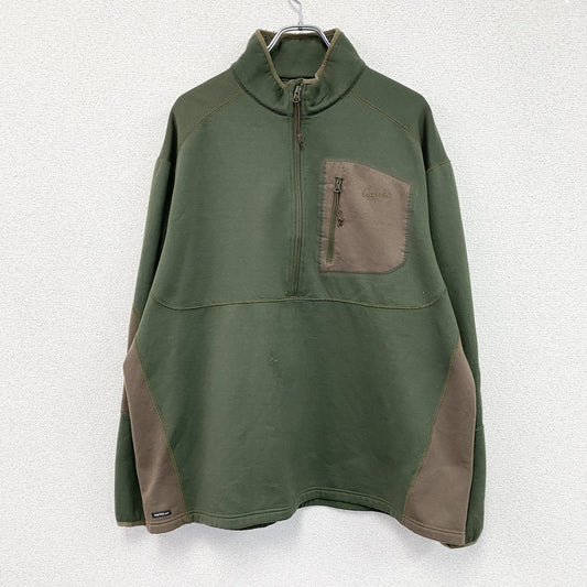 Cabela's　カベラス　ハーフジッププルオーバージャケット　ジップポケット　緑　グリーン　XLサイズ