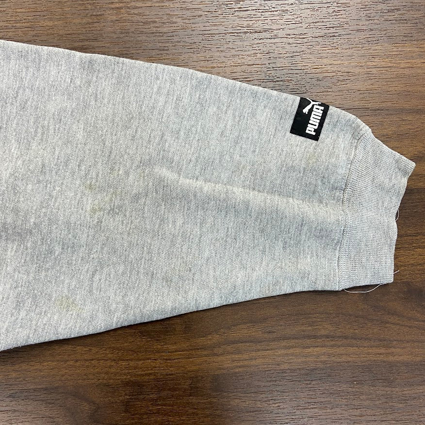 古着 used　puma プーマ　NFL　長袖ロゴ刺繍パーカー　フード付きトレーナー　カンザスシティチーフス　グレー　Lサイズ
