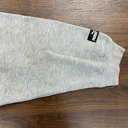 古着 used　puma プーマ　NFL　長袖ロゴ刺繍パーカー　フード付きトレーナー　カンザスシティチーフス　グレー　Lサイズ