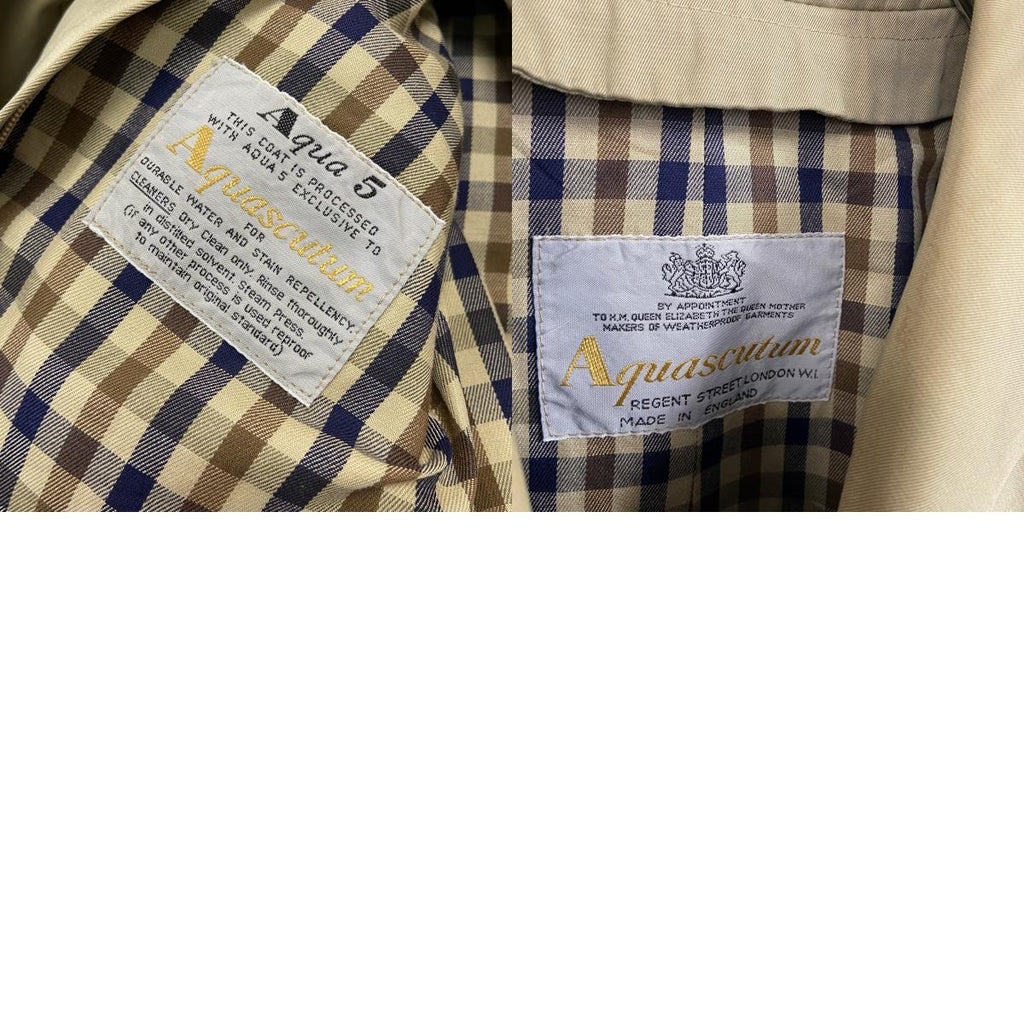 Aquascutum　アクアスキュータム　トレンチコート　比翼仕立て　ベージュ