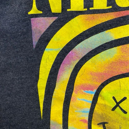 古着 used　半袖音楽プリントTシャツ　ニルヴァーナ　グランジ　バンド　ダークグレー　レトロデザイン　クルーネック　Lサイズ