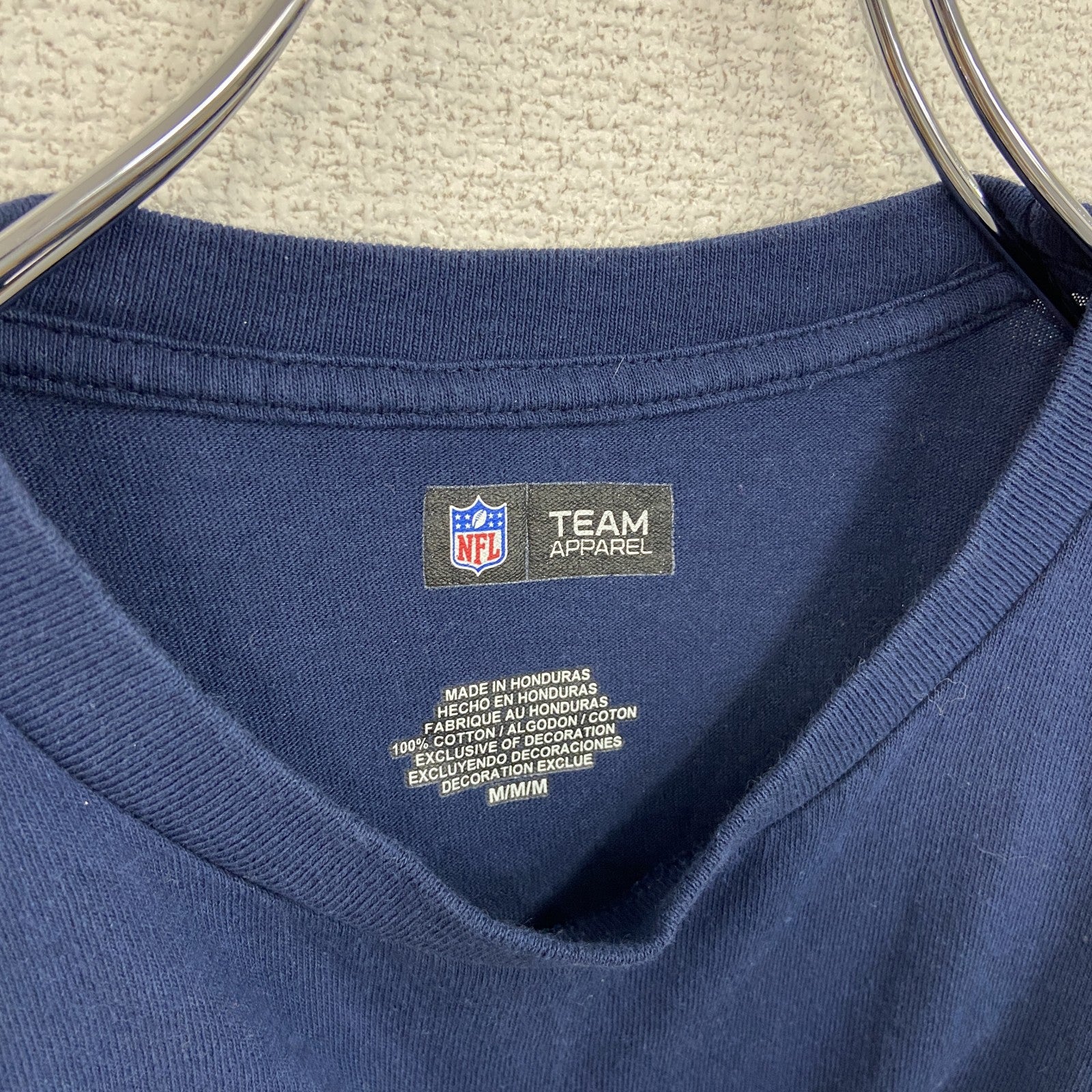古着 used　NFL　半袖プリントTシャツ　シアトルシーホークス　紺　ネイビー　コットン100％　Mサイズ