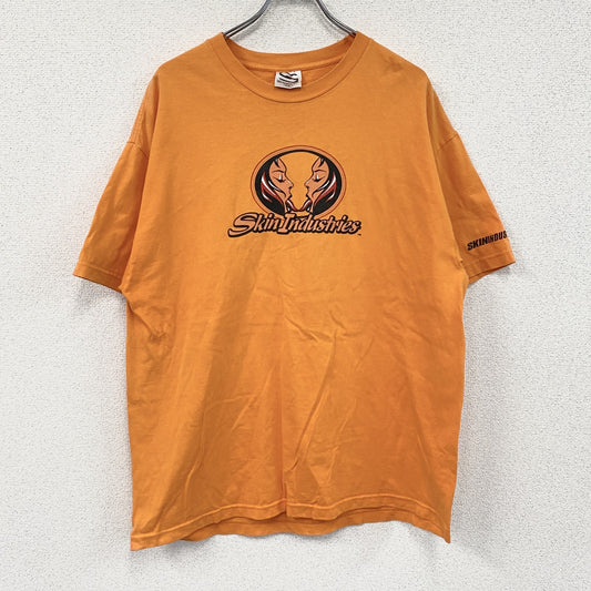 90s～　Skin Industries　スキンインダストリーズ　半袖Tシャツ　ヴィンテージ　橙色　オレンジ　XLサイズ
