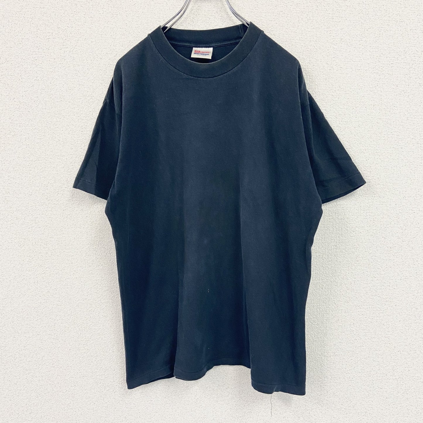 Hanes　ヘインズ　半袖プリントTシャツ　シングルステッチ　黒　ブラック　Lサイズ