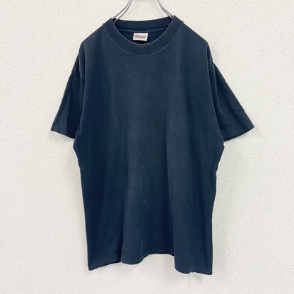 Hanes　ヘインズ　半袖プリントTシャツ　シングルステッチ　黒　ブラック　Lサイズ