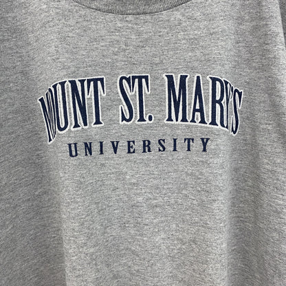 古着 used　半袖プリントTシャツ　チャンピオン　カレッジ　灰色　ライトグレー　レトロデザイン　クルーネック　XLサイズ