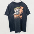 古着 used　NARUTO　うずまきナルト疾風伝　メキシコ製　半袖アニメキャラクタープリントTシャツ　グレー　Lサイズ