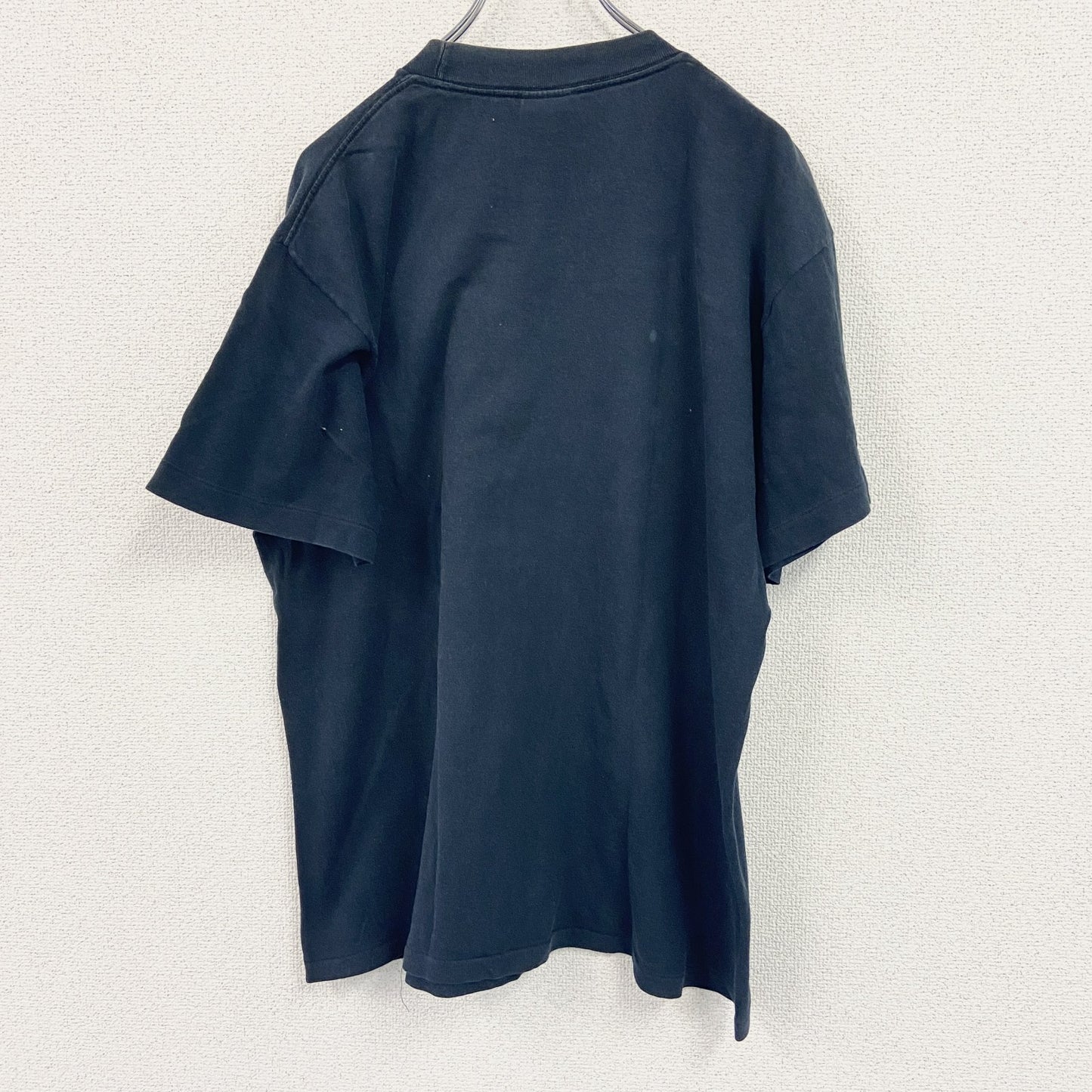 Hanes　ヘインズ　半袖プリントTシャツ　シングルステッチ　黒　ブラック　Lサイズ