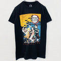 古着 used　鬼滅の刃　DEMON SLAYER　メキシコ製　半袖アニメキャラクタープリントTシャツ　黒　ブラック　Sサイズ