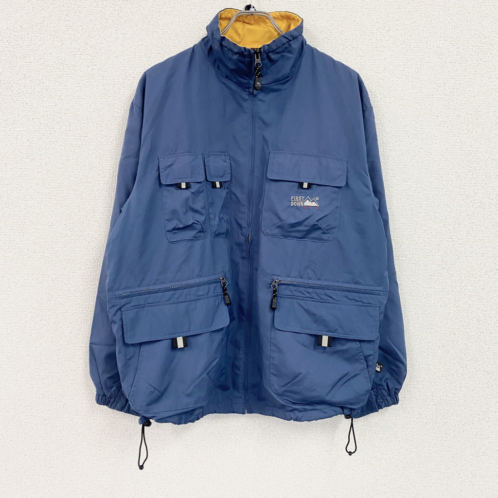 FIRST DOWN　フィッシングジャケット　青　ブルー　Lサイズ