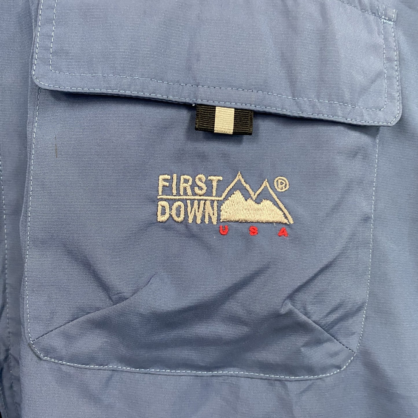 FIRST DOWN　フィッシングジャケット　青　ブルー　Lサイズ