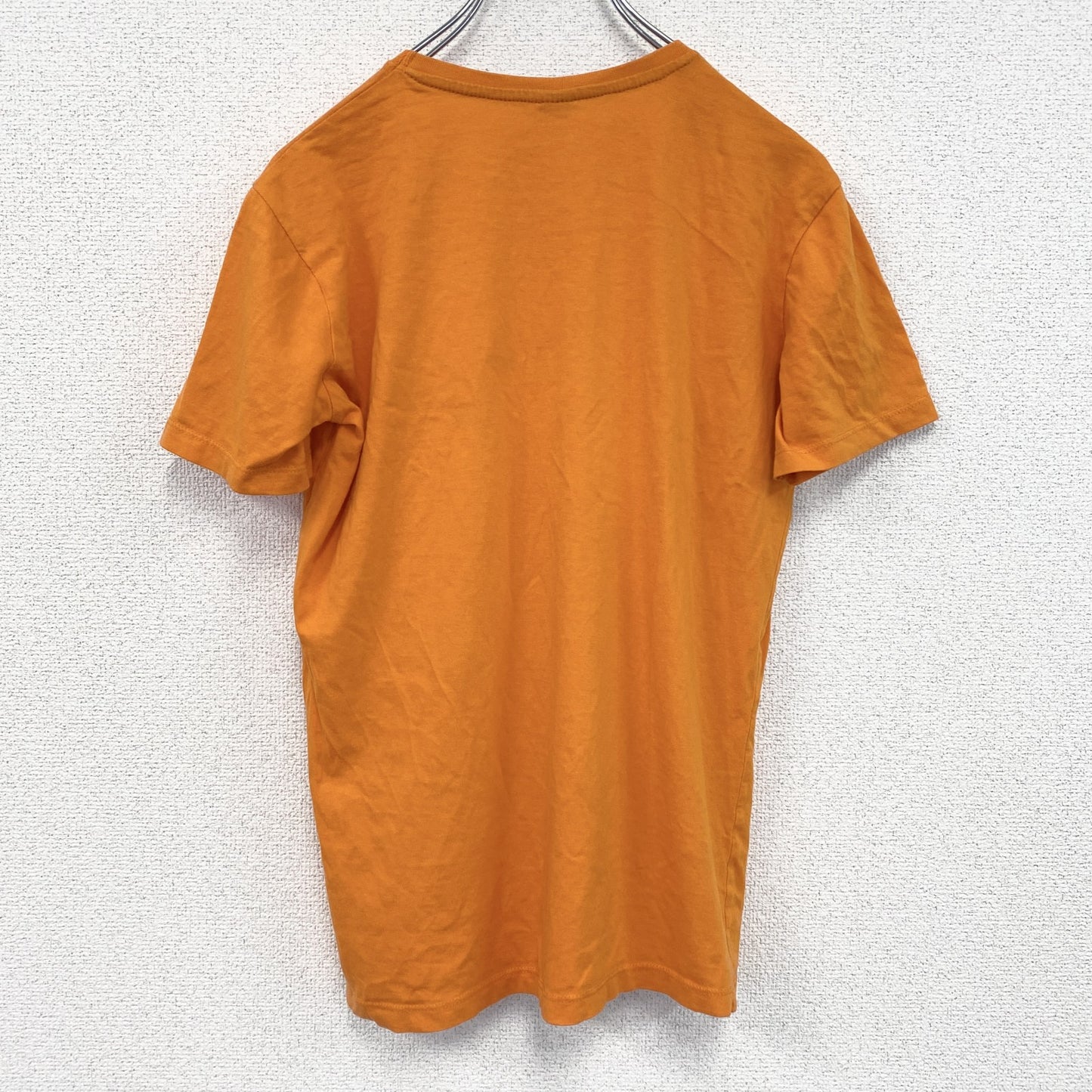 古着 used　半袖プリントTシャツ　Y.F.K　ワイエフケークロージング　ドクロ　橙色　オレンジ　レトロデザイン　クルーネック