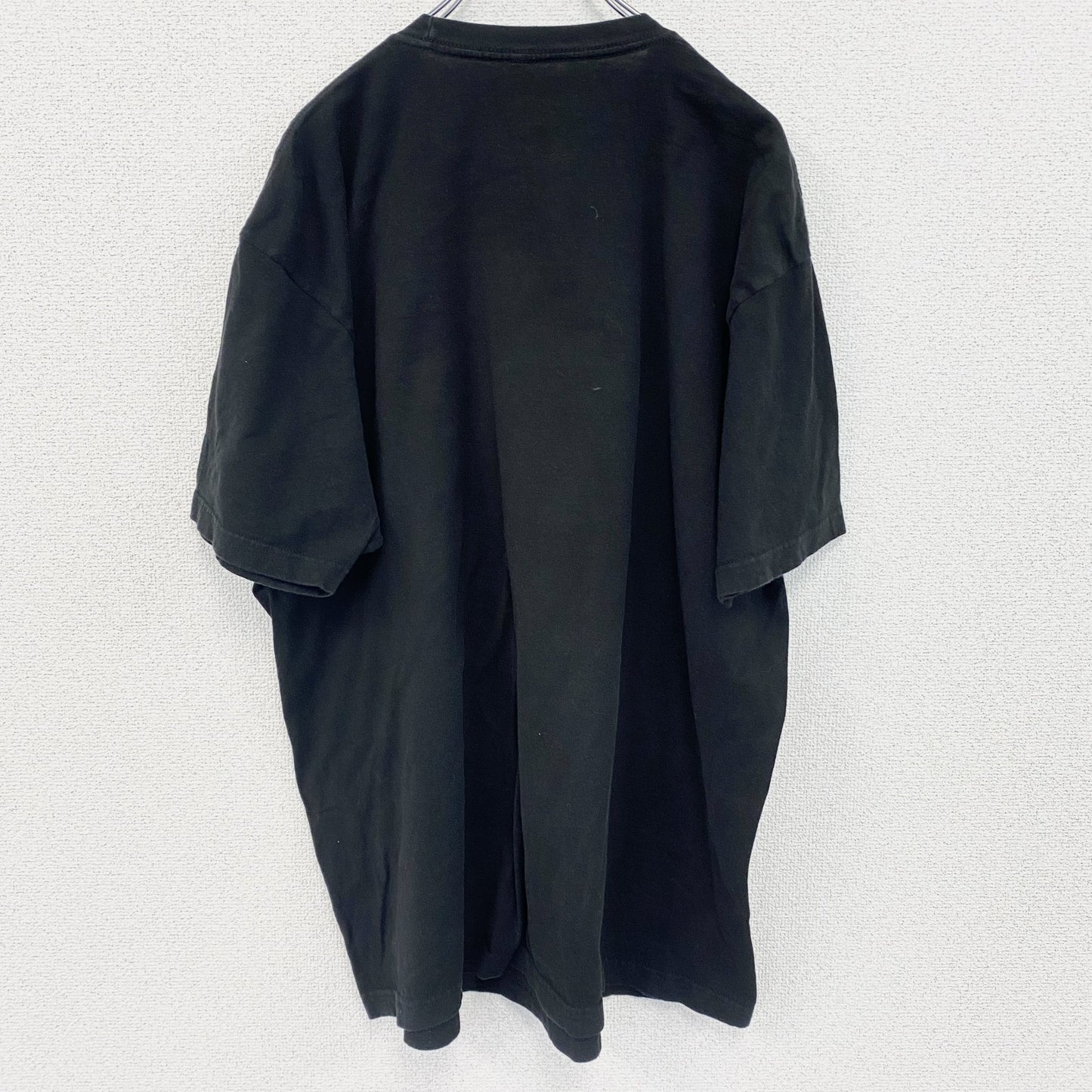古着 used　半袖アニメプリントTシャツ　僕のヒーローアカデミア　サンリオ　ブラック　レトロデザイン　クルーネック　2XLサイズ