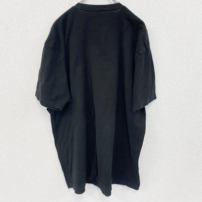 古着 used　半袖アニメプリントTシャツ　僕のヒーローアカデミア　サンリオ　ブラック　レトロデザイン　クルーネック　2XLサイズ