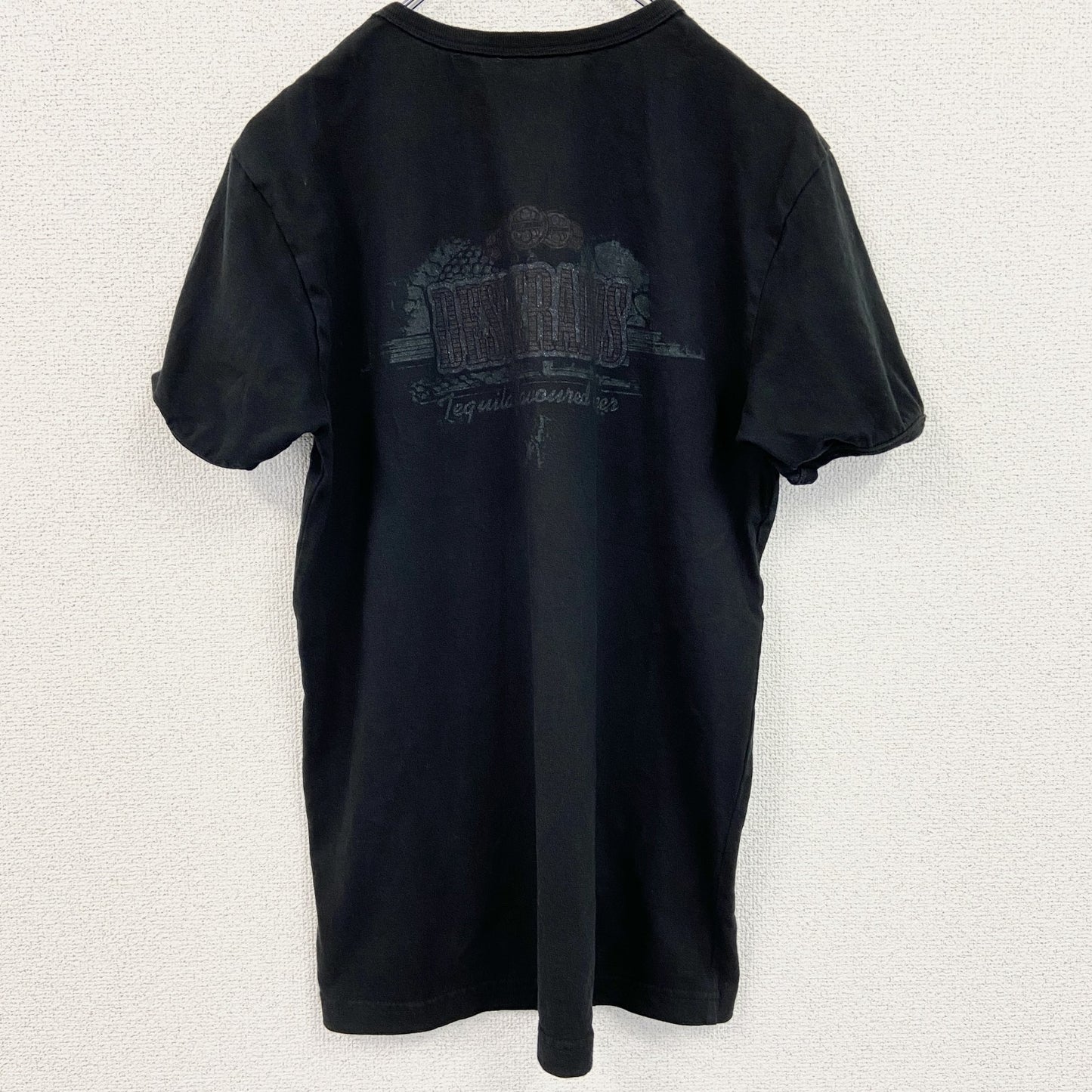 古着 used　半袖プリントTシャツ　DESPERADOS　黒　ブラック　クルーネック　レトロデザイン　Lサイズ