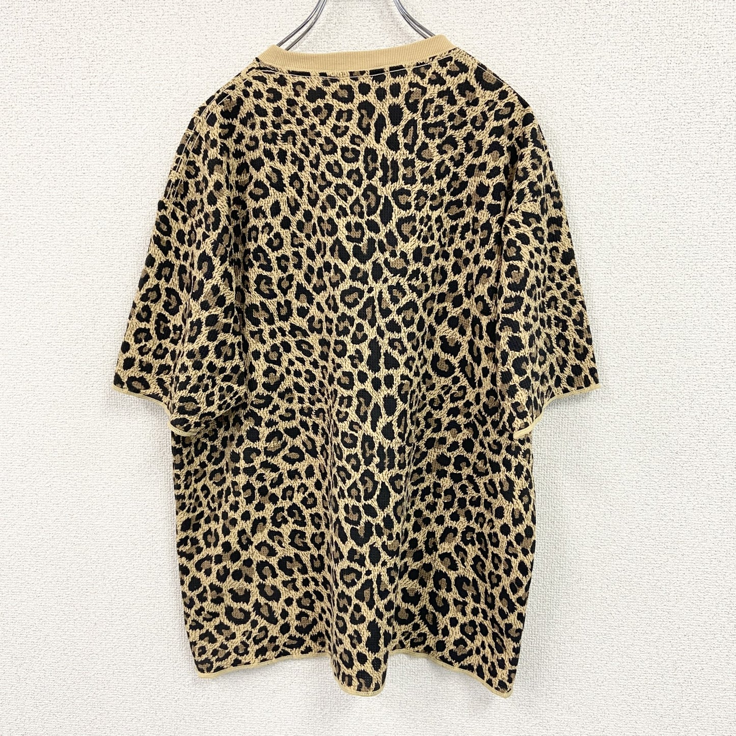 FRUIT OF THE LOOM　フルーツオブザルーム　半袖Tシャツ　レオパード　ヒョウ柄　からし色　Mサイズ
