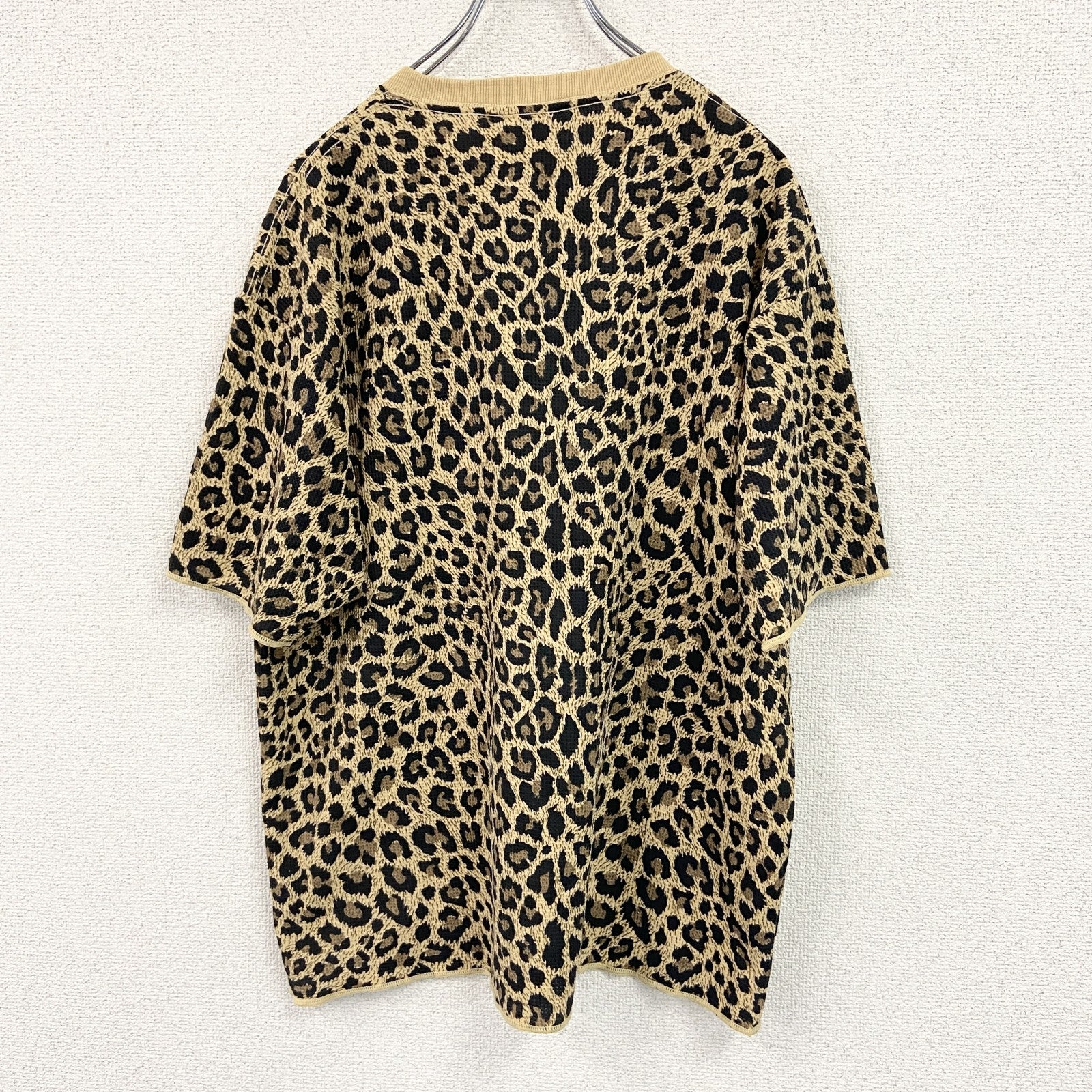 FRUIT OF THE LOOM　フルーツオブザルーム　半袖Tシャツ　レオパード　ヒョウ柄　からし色　Mサイズ
