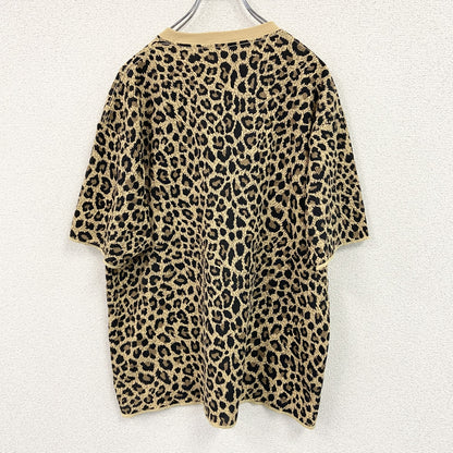 FRUIT OF THE LOOM　フルーツオブザルーム　半袖Tシャツ　レオパード　ヒョウ柄　からし色　Mサイズ