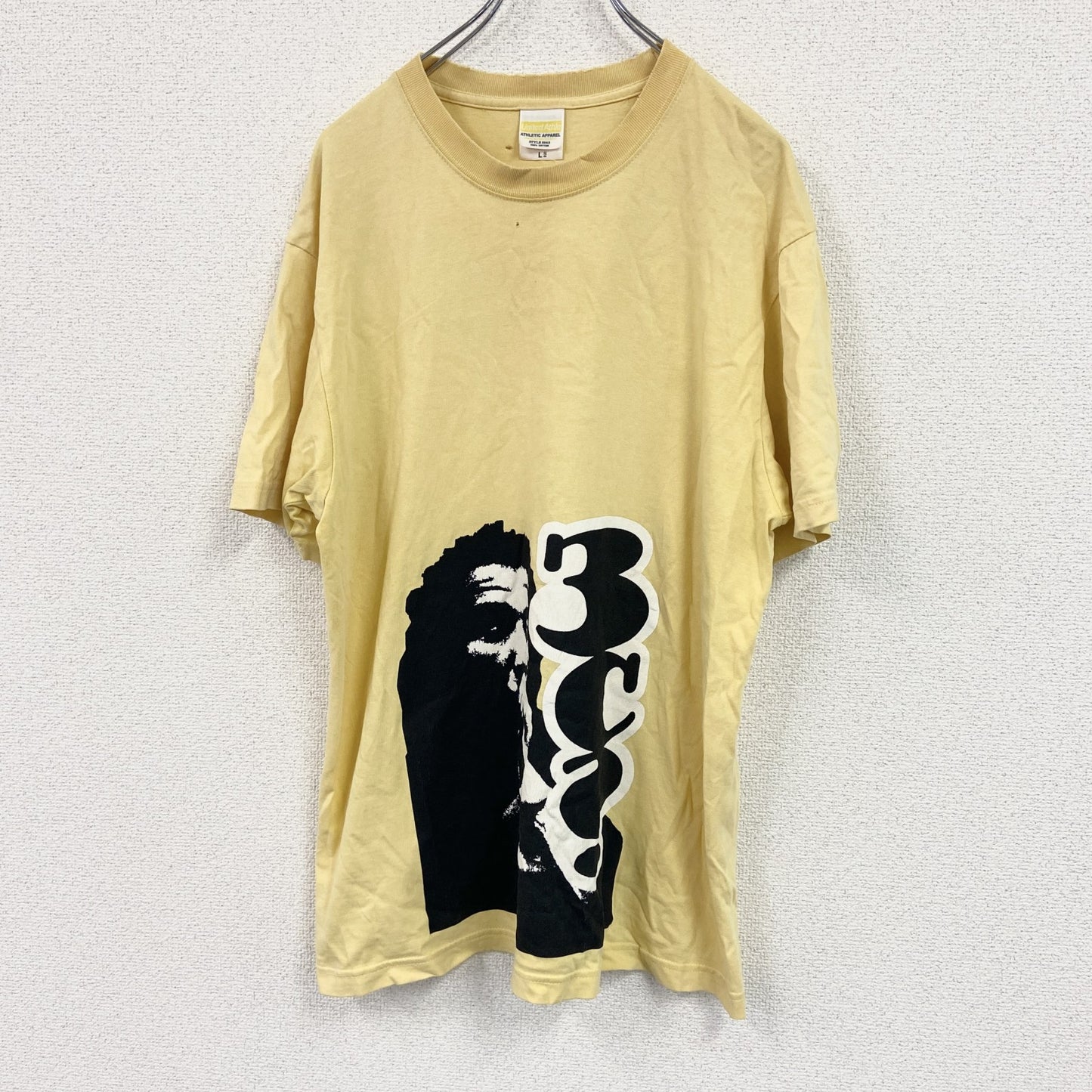 United Athle　ユナイテッドアスレ　半袖プリントTシャツ　黄色　イエロー　Lサイズ　