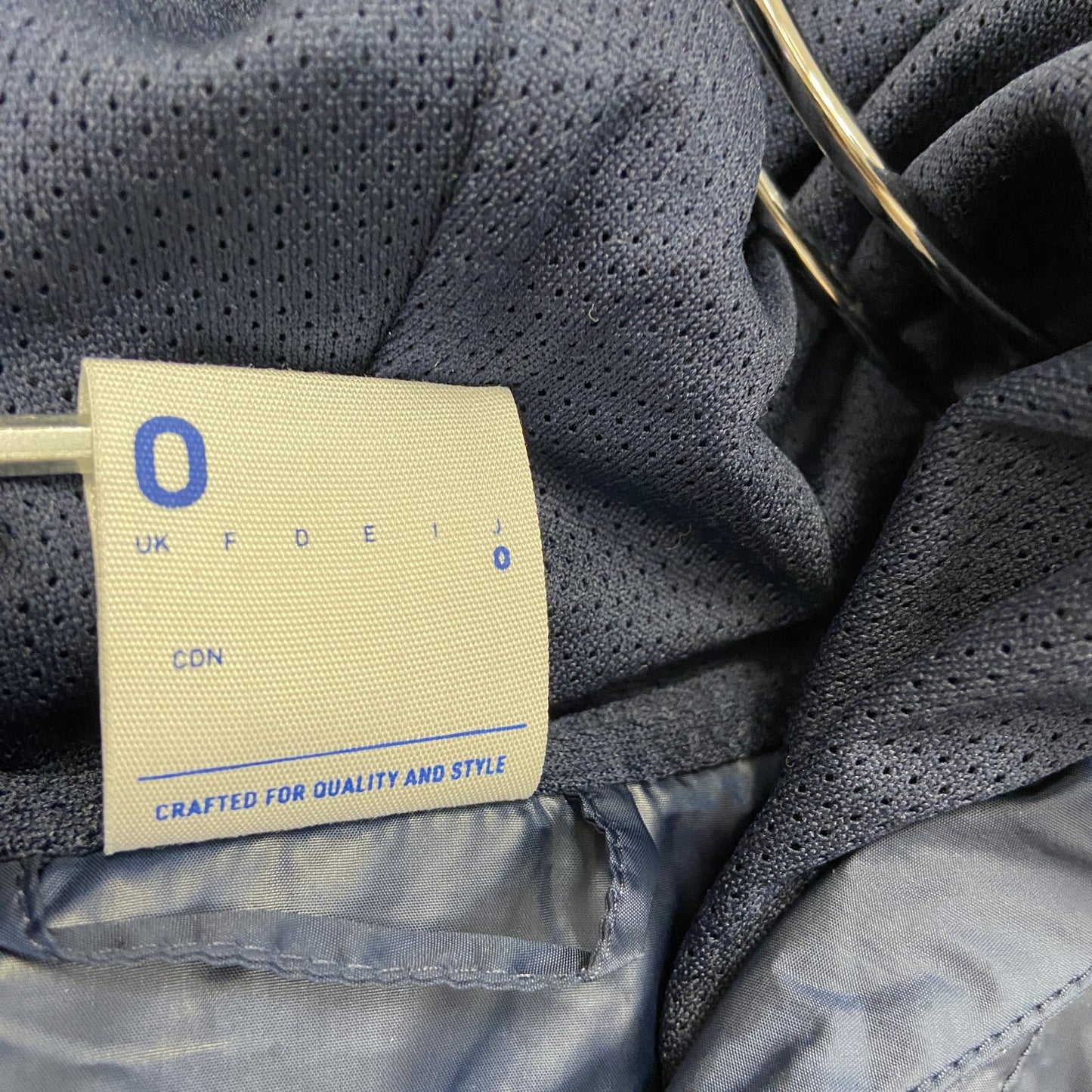 Reebok　リーボック　ウインドブレーカー　フルジップジャケット　デカロゴ　紺　ネイビー　Oサイズ