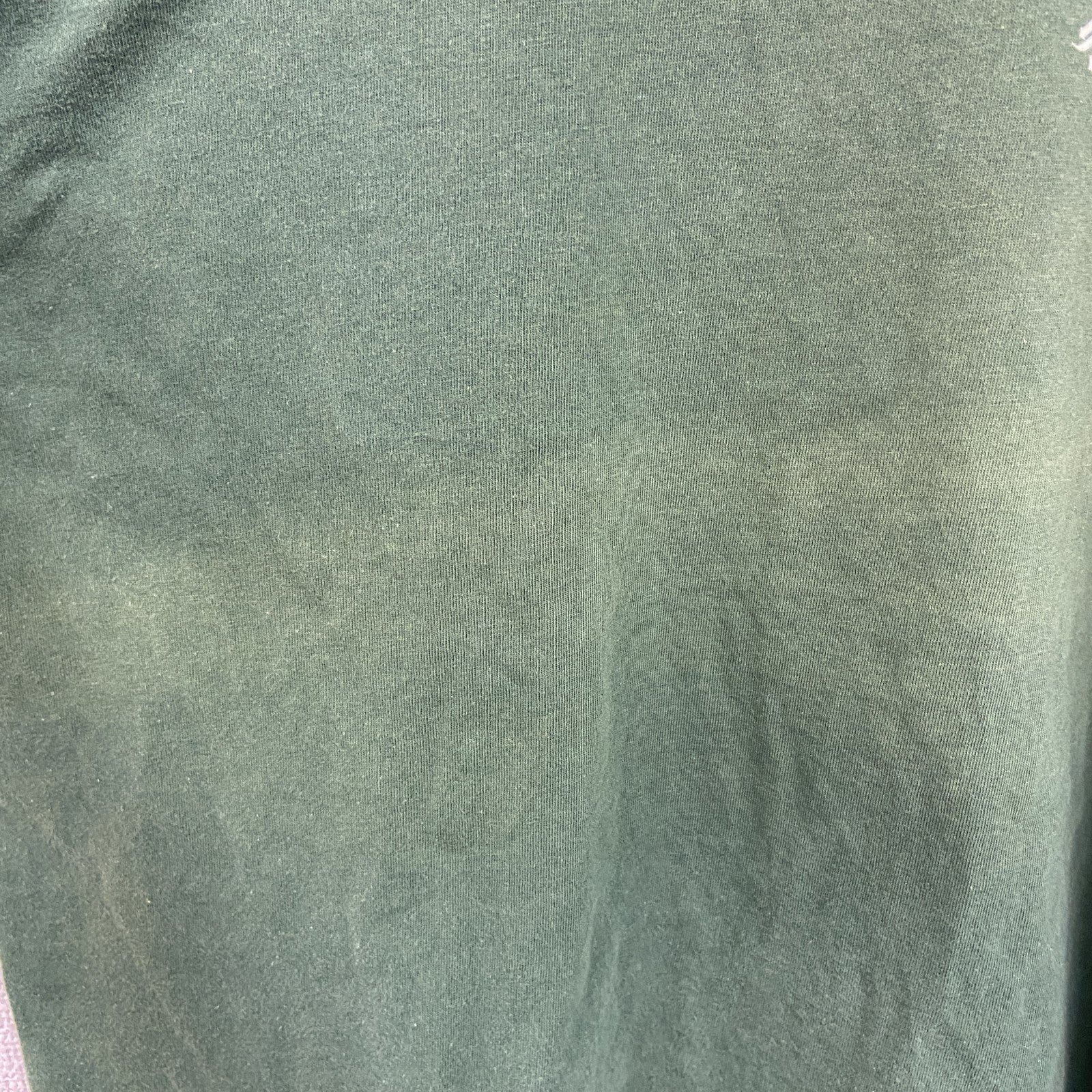古着 used　半袖プリントTシャツ　フーリガン　緑　グリーン　コットン100％　クルーネック　レトロデザイン　Mサイズ