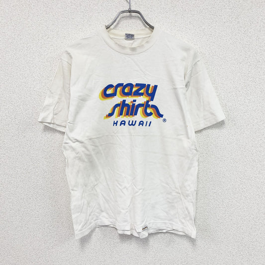 ～90s　crazy shirt　クレイジーシャツ　半袖プリントスーベニアTシャツ　シングルステッチ　白　ホワイト　Mサイズ