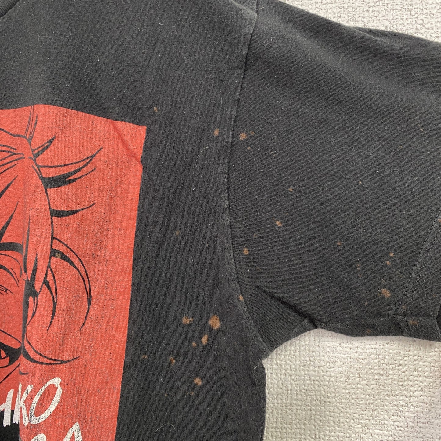 古着 used　僕のヒーローアカデミア　半袖オリジナルアニメプリントTシャツ　クルーネック　トガヒミコ　黒　ブラック　Mサイズ