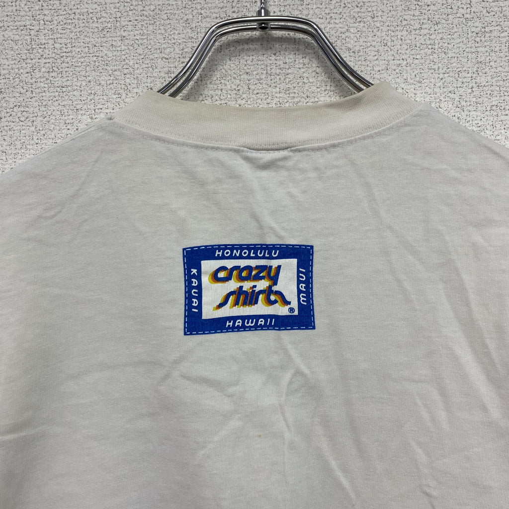 ～90s　crazy shirt　クレイジーシャツ　半袖プリントスーベニアTシャツ　シングルステッチ　白　ホワイト　Mサイズ