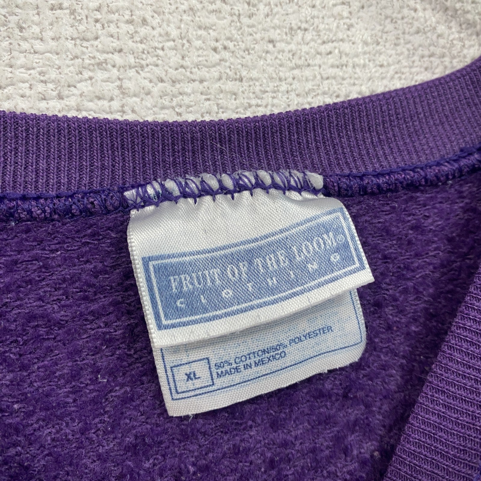 FRUIT OF THE LOOM　フルーツオブザルーム　スウェット/トレーナー　ラグランスリーブ　フェード　紫　パープル　XLサイズ