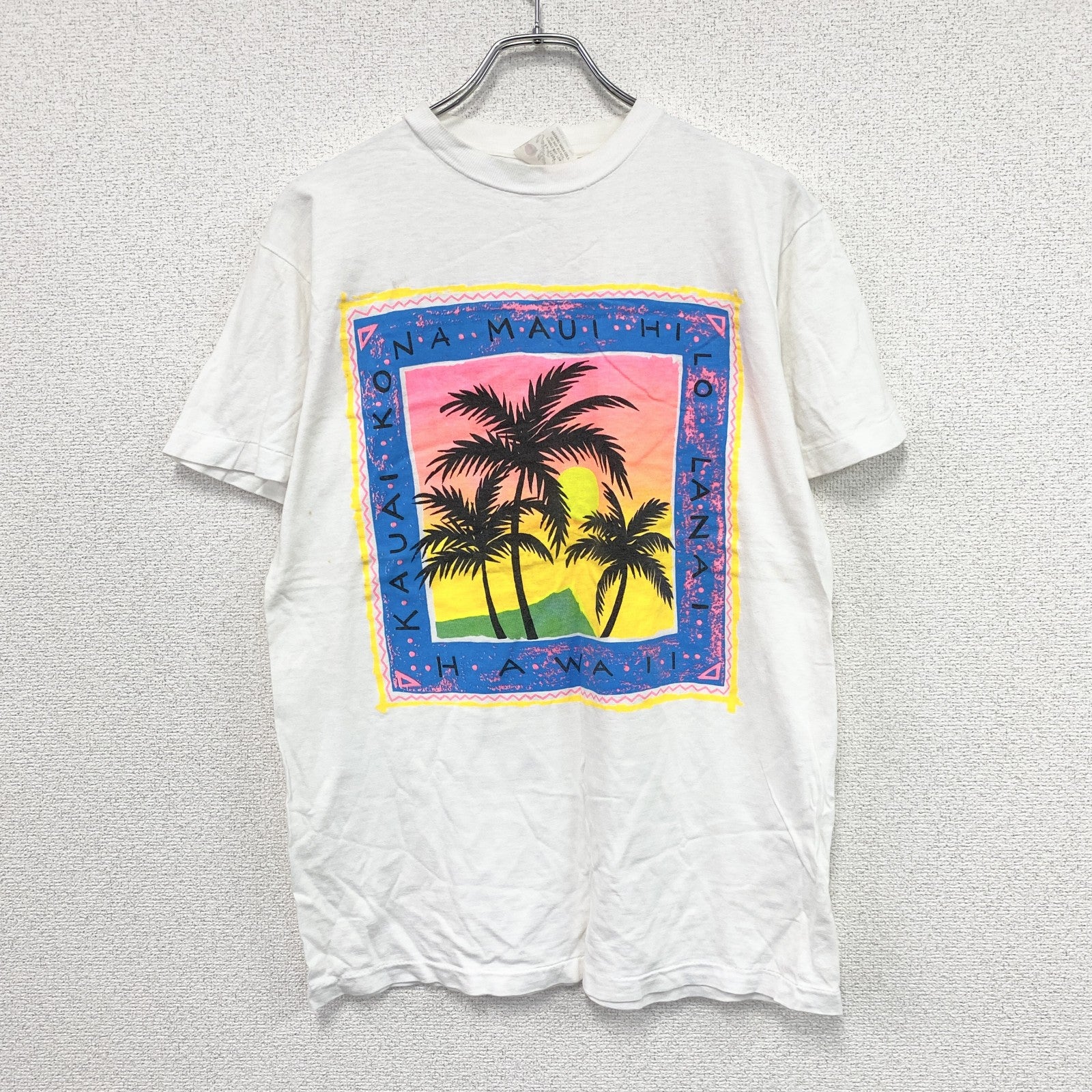 ～90s　Caribbean Dream　半袖プリントスーベニアTシャツ　シングルステッチ　ヴィンテージ　白　ホワイト　Lサイズ