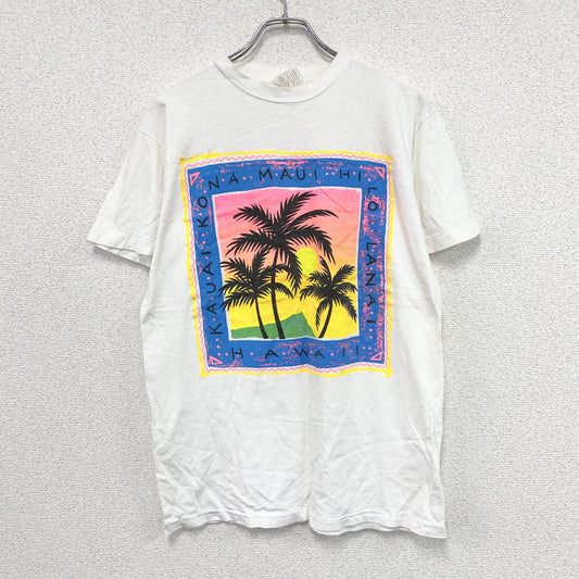 ～90s　Caribbean Dream　半袖プリントスーベニアTシャツ　シングルステッチ　ヴィンテージ　白　ホワイト　Lサイズ
