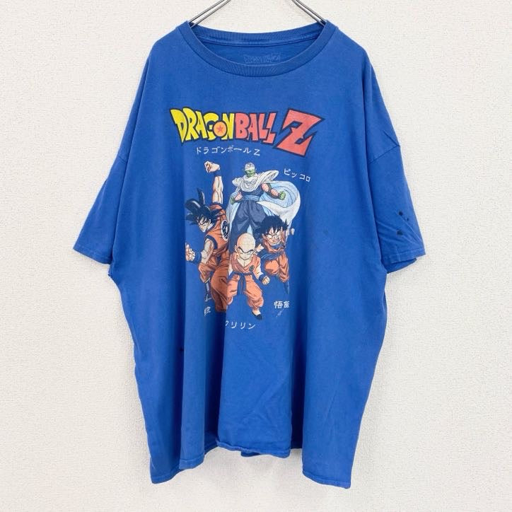 古着 used　ドラゴンボールZ　半袖オリジナルアニメプリントTシャツ　キャラクター　クルーネック　レトロデザイン　青　ブルー