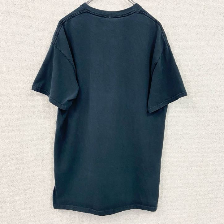 古着 used　GILDAN　ギルダン　半袖プリントTシャツ　ジャマイカ　クルーネック　レトロデザイン　黒　ブラック　Lサイズ