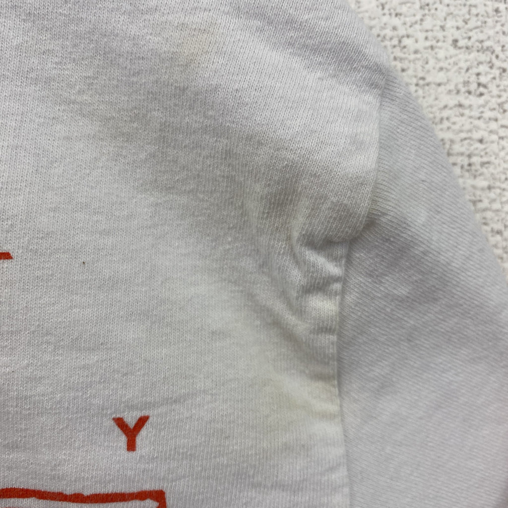 古着 used　VITRIOL　長袖ビッグプリントTシャツ　クルーネックロンT　Destiny　ヒューマン　白　ホワイト　Mサイズ